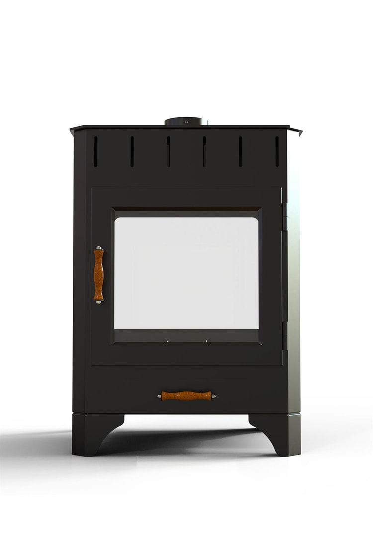 Hot Rectangle Four Glass Şömine Seramik Camlı