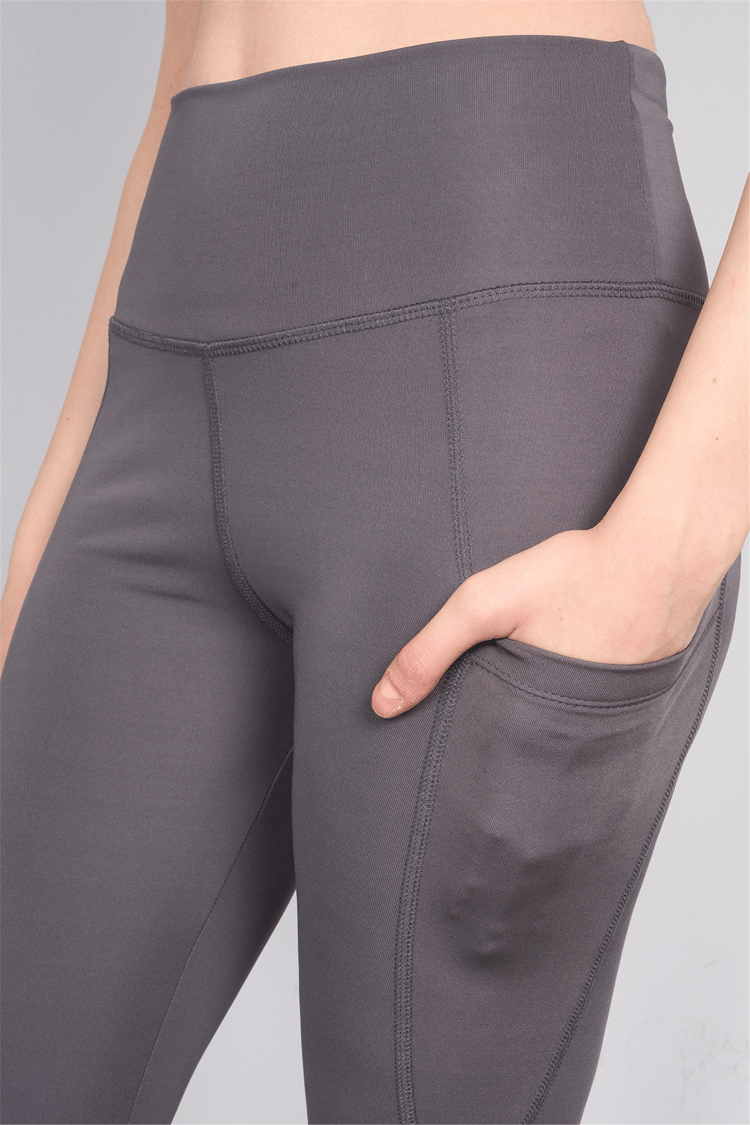 Jeneric Y26 21206 Füme Kadın Log Dikişlı Tayt S-Xl