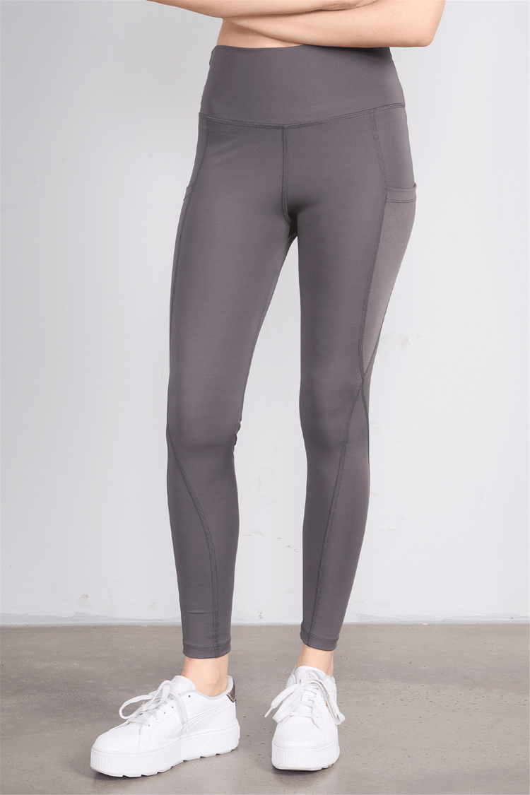 Jeneric Y26 21206 Füme Kadın Log Dikişlı Tayt S-Xl
