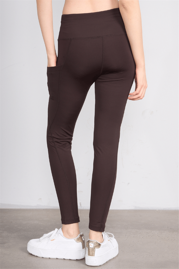 Jeneric Y26 21206 Kahverengı Kadın Log Dikişlı Tayt S-Xl