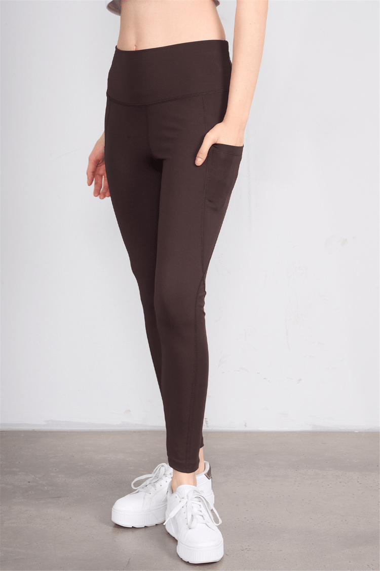 Jeneric Y26 21206 Kahverengı Kadın Log Dikişlı Tayt S-Xl