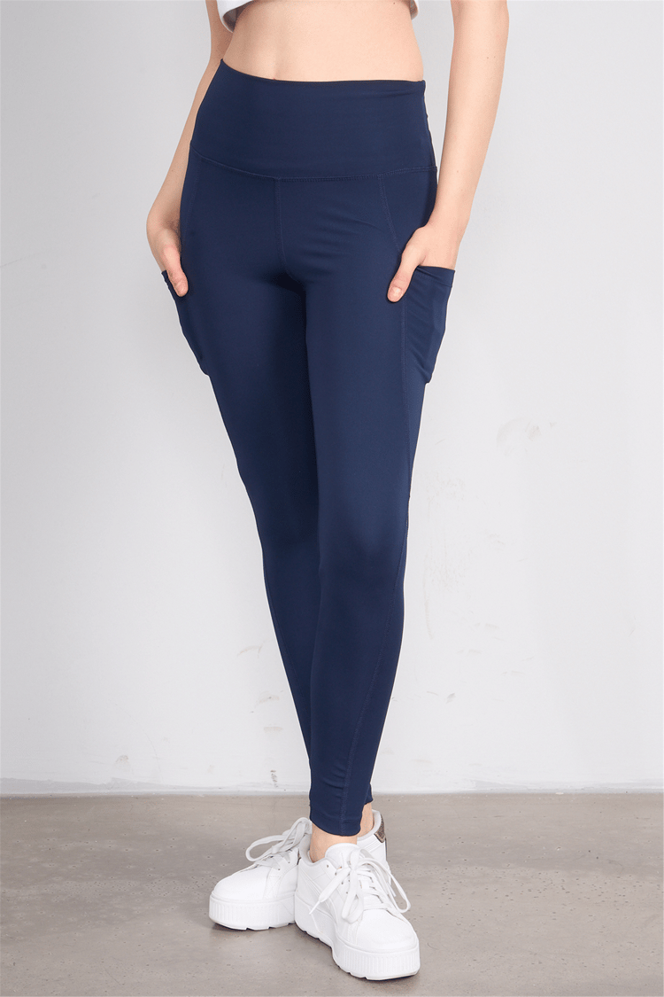 Jeneric Y26 21206 Lacivert Kadın Log Dikişlı Tayt S-Xl