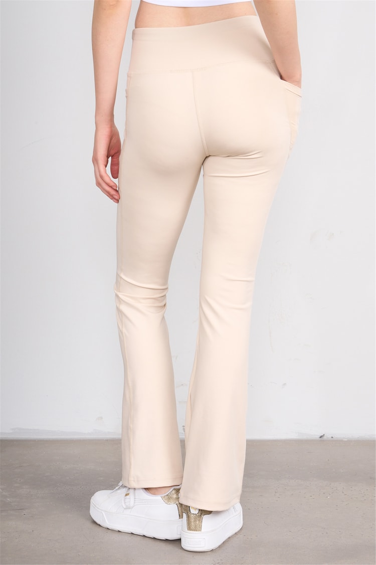 Jeneric Y26 21299 Bej Kadın İspanyol Tayt S-Xl
