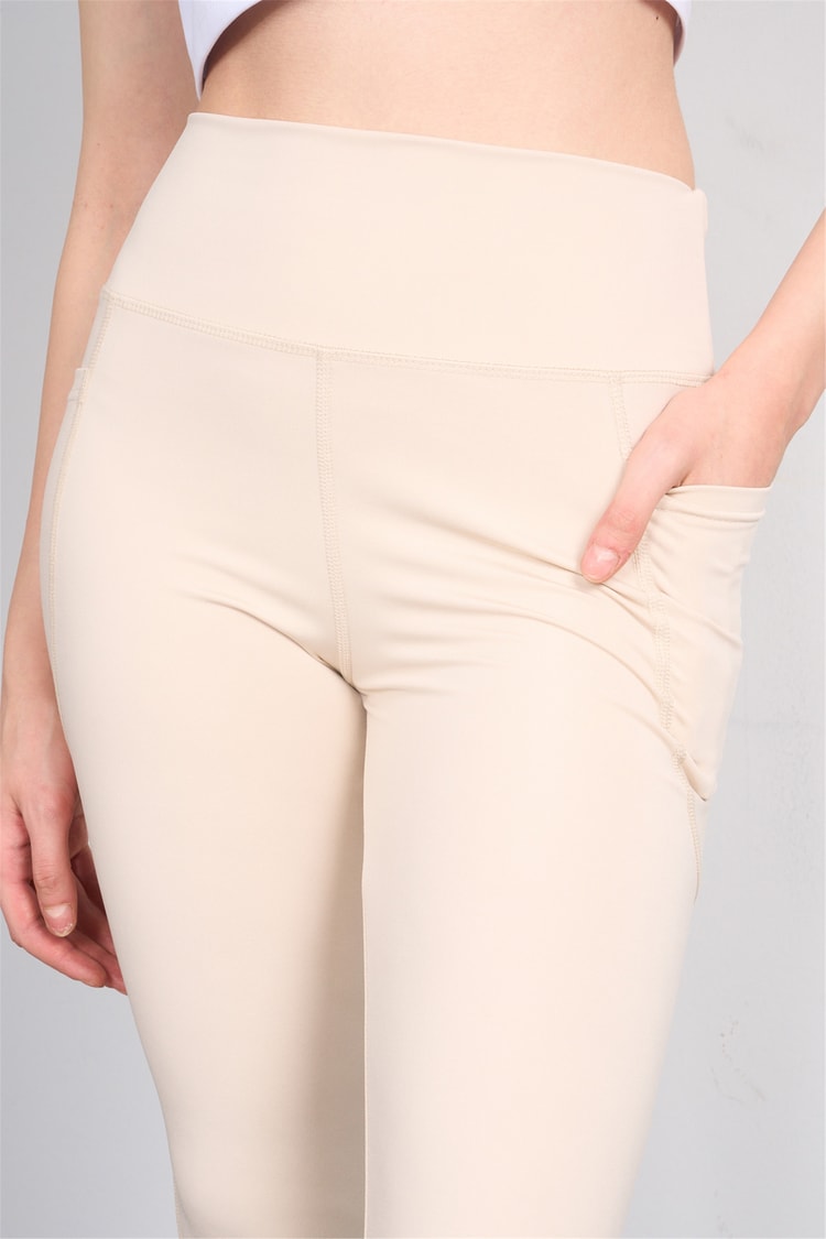 Jeneric Y26 21299 Bej Kadın İspanyol Tayt S-Xl