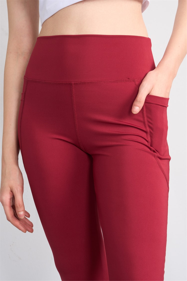 Jeneric Y26 21299 Bordo Kadın İspanyol Tayt S-Xl