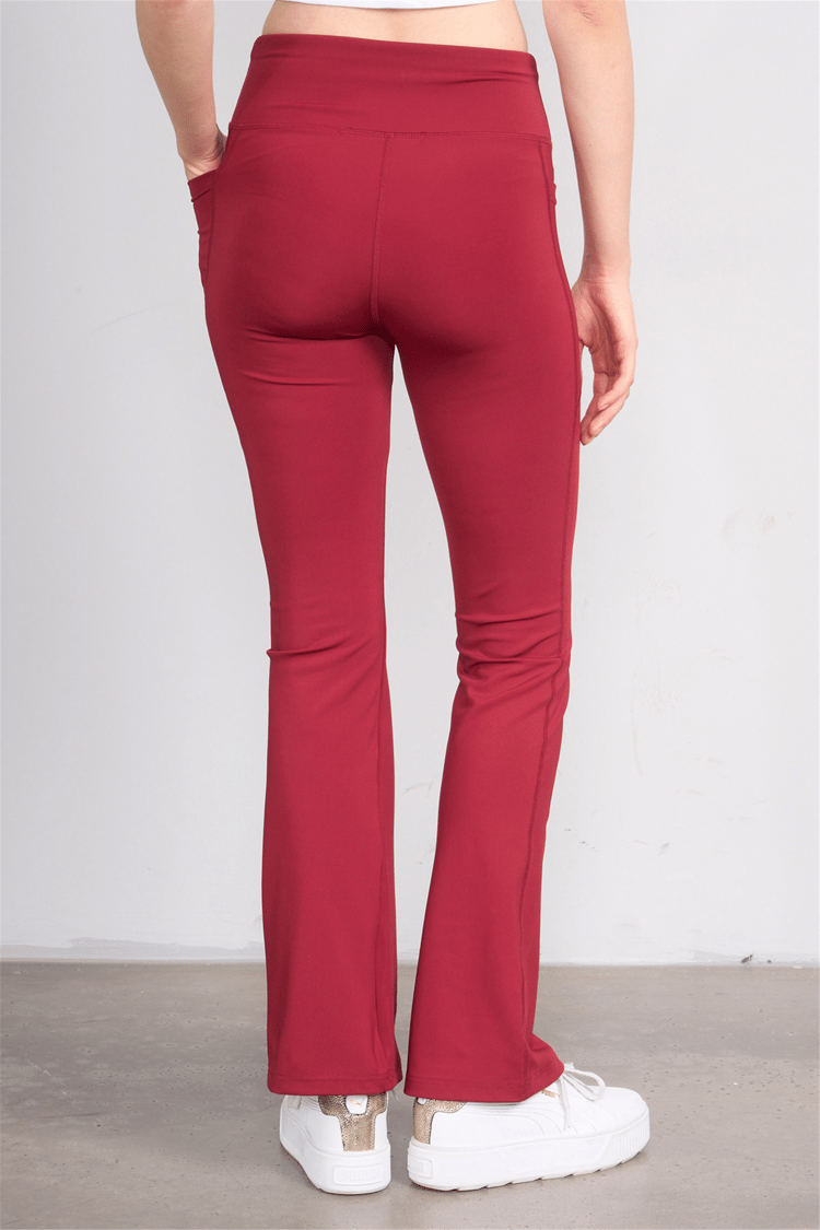Jeneric Y26 21299 Bordo Kadın İspanyol Tayt S-Xl