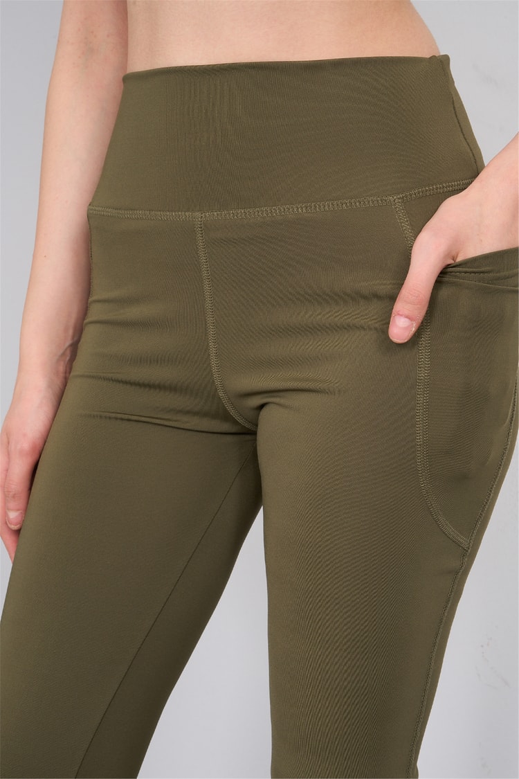 Jeneric Y26 21299 Haki Kadın İspanyol Tayt S-Xl