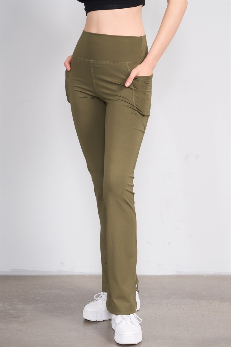 Jeneric Y26 21299 Haki Kadın İspanyol Tayt S-Xl