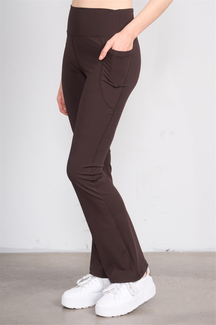 Jeneric Y26 21299 Kahverengı Kadın İspanyol Tayt S-Xl