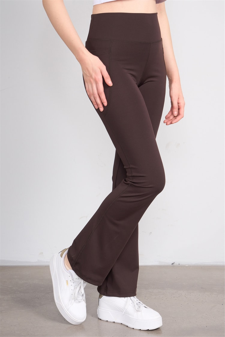 Jeneric Y26 21299 Kahverengı Kadın İspanyol Tayt S-Xl
