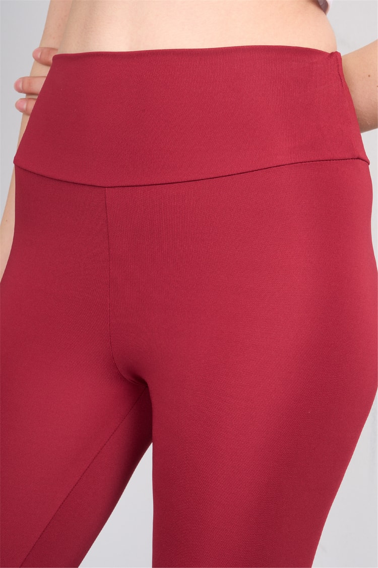 Jeneric Y26 21364 Bordo Kadın Dar Paca Tayt S-Xl