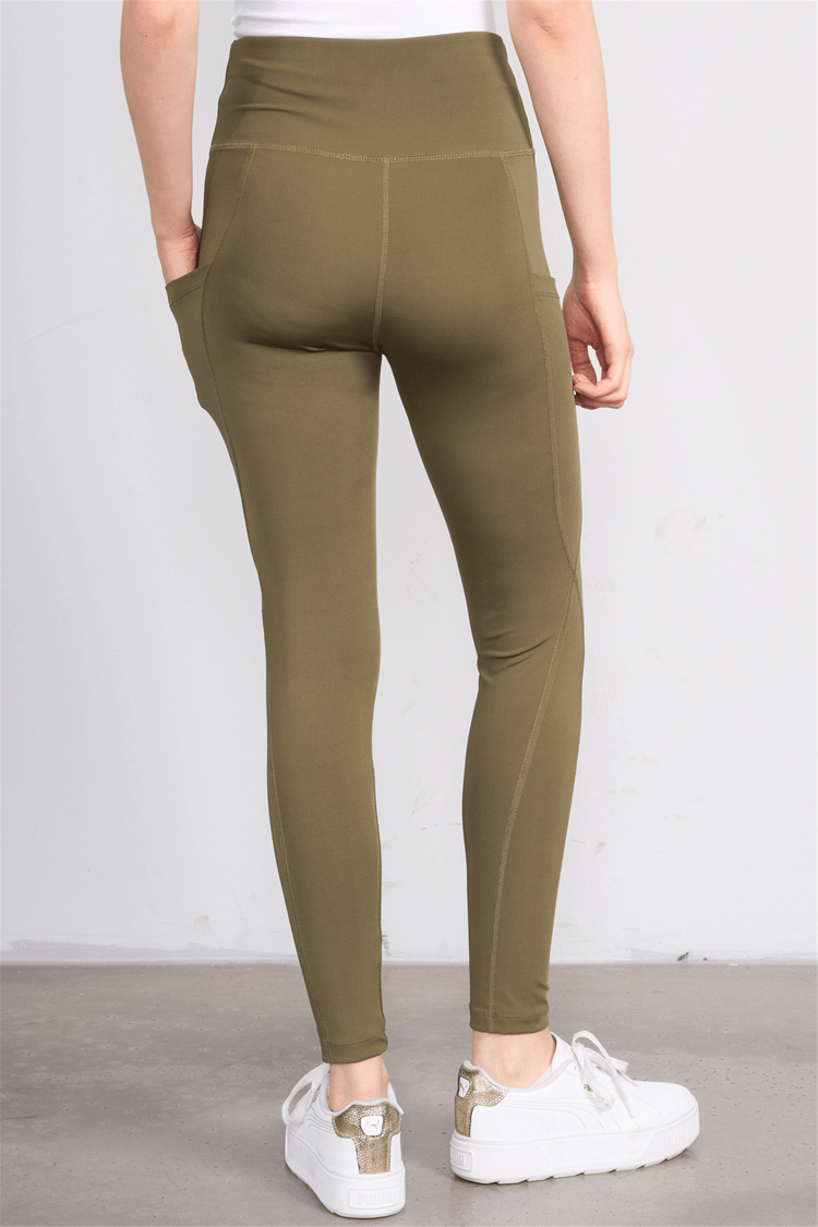 Jeneric Y26 Haki Kadın Log Dikişli Tayt S-Xl