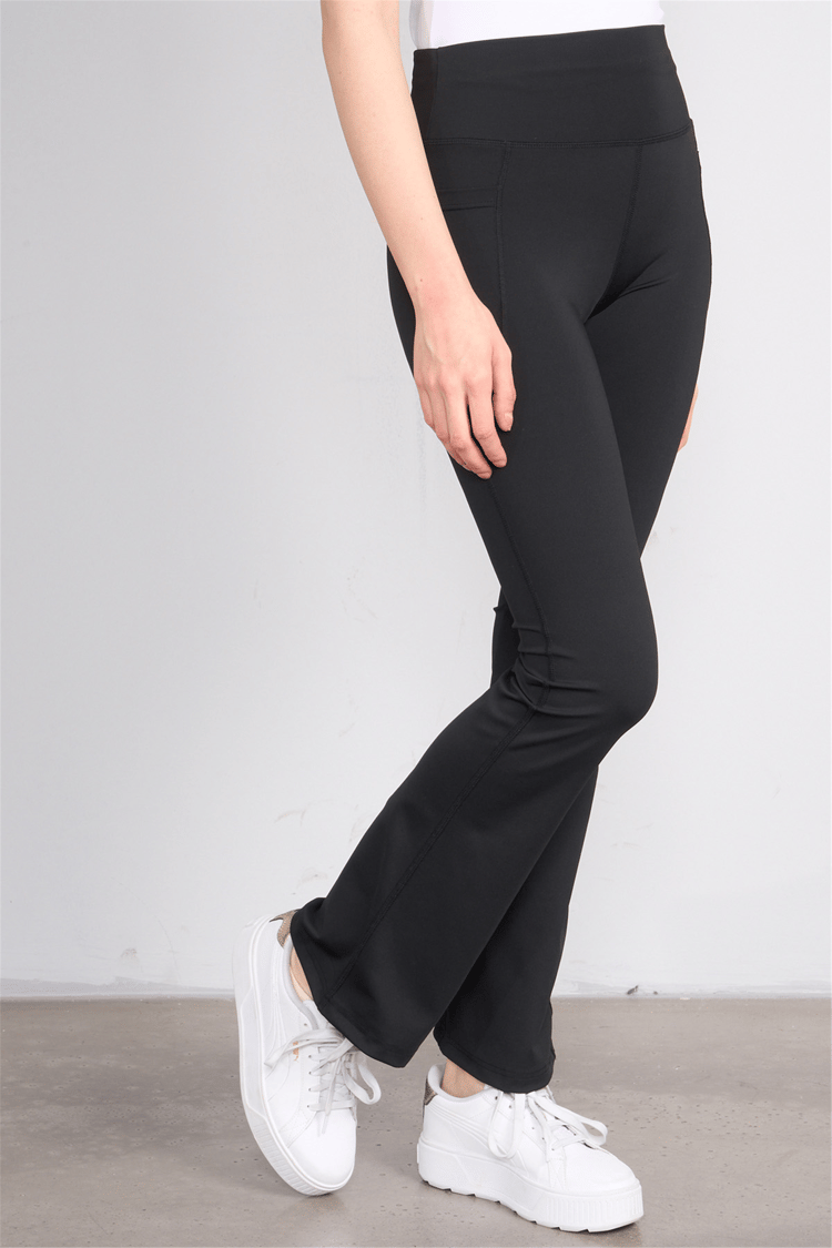 Jeneric Y26 Siyah Kadın İspanyol Tayt S-Xl