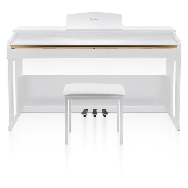 Jwin Sapphire SDP-214 Çekiç Aksiyonlu 88 Tuşlu Dijital Piyano + Tabure - Beyaz