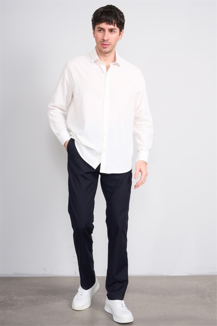 Kagi Y26 Cordoba Keten Pantolon Lacivert