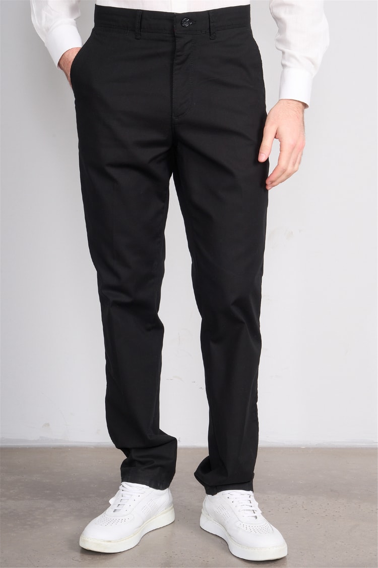 Kagi Y26 Cordoba Keten Pantolon Siyah