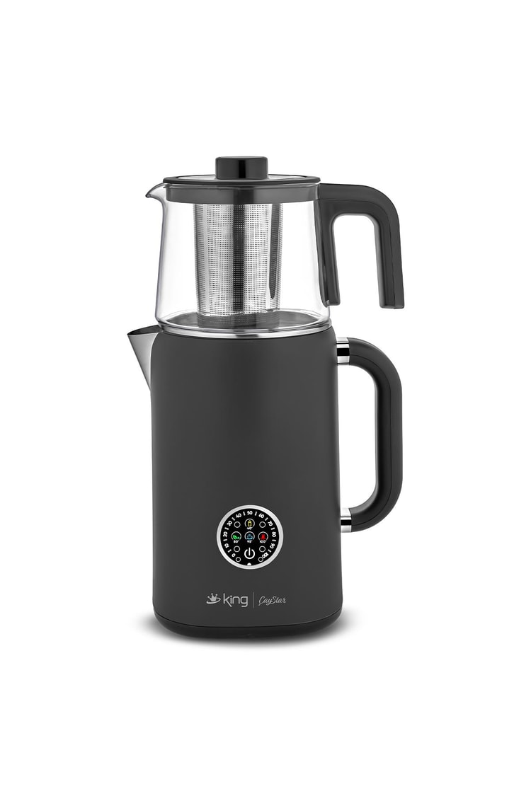 King KCM387 Çaystar Siyah Dijital Çay Makinesi 