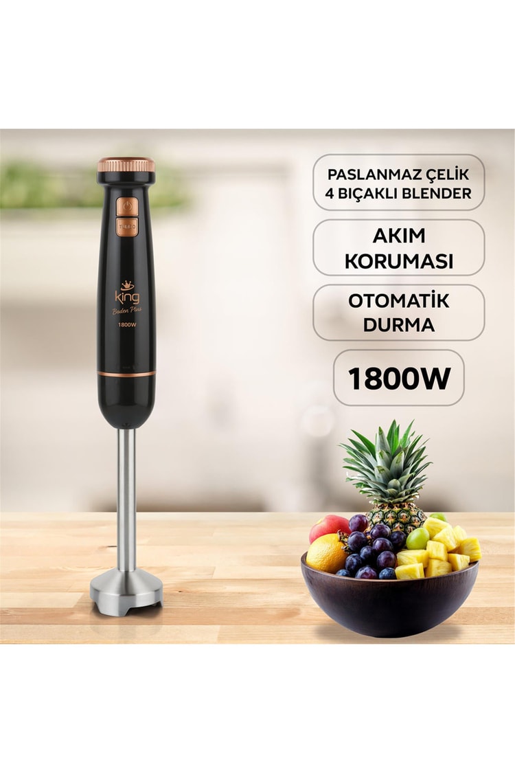 King KEB1075 Boden Plus El Blenderı Sıyah Bakır