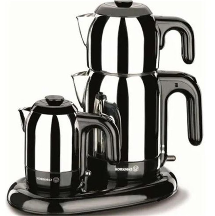 KORKMAZ A353-09 MIA CAY KAHVE MAKINESI INOX-ANTRASIT