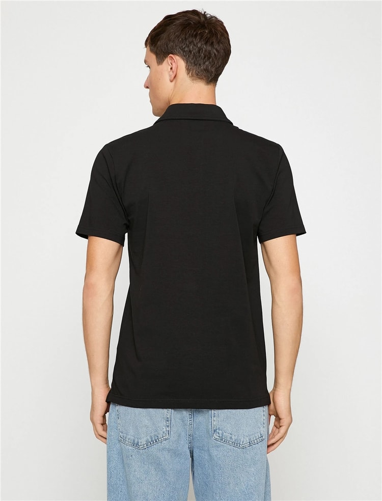 Koton 3SAM10017MK Siyah 999 Pamuk Jersey T-Shirt