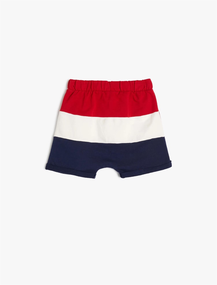 Koton 4Smb40106Tk 4S0 Kırmızı Çizgili Erkek Bebek Jersey Şort