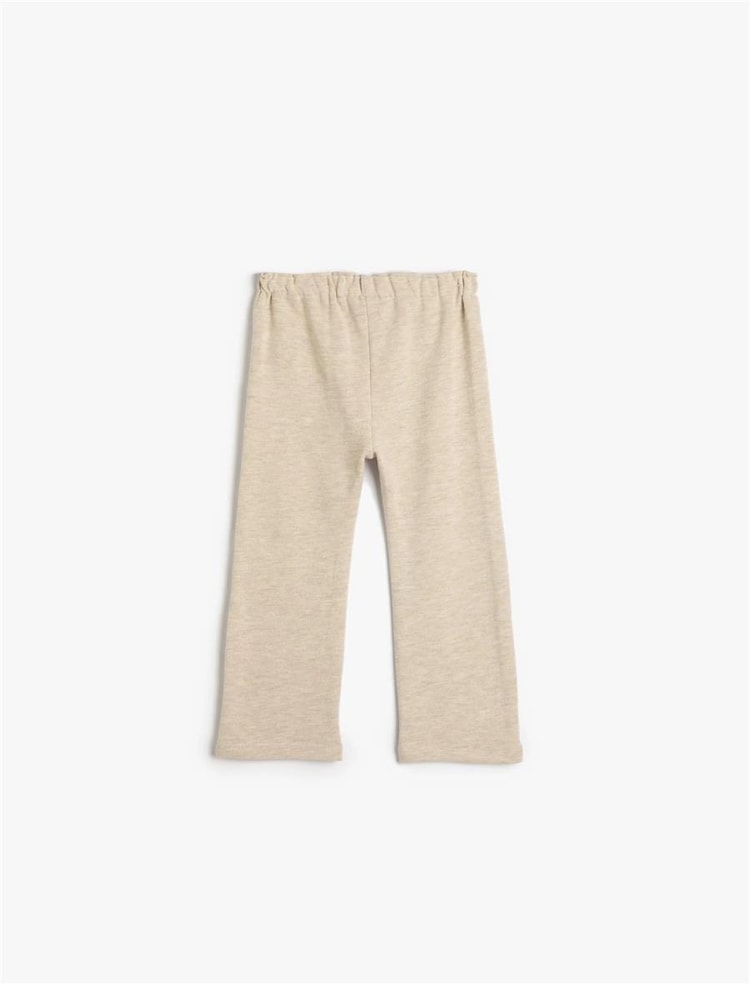 Koton 4Wmg40063Ak 050 Bej Kız Bebe Pamuk Jersey Eşofman Altı