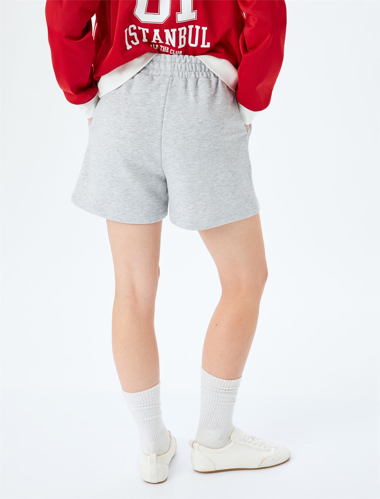 Koton 5Sal40020Ik Kgm Koyu Grı Melanj Genc Kız Pamuk Jersey Short