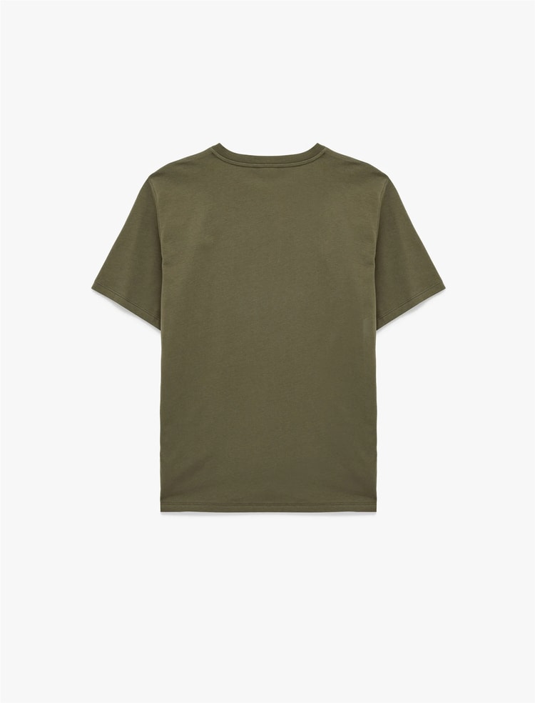 Koton 6Sam10001Mk 876 Hakı Erkek Jersey Kısa Kollu T-Shırt