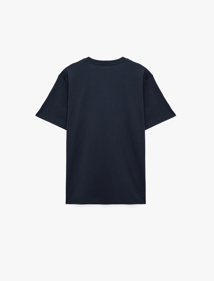 Koton 6Sam10005Mk 716 Lacıvert Erkek Jersey Kısa Kollu Basıc T-Shırt