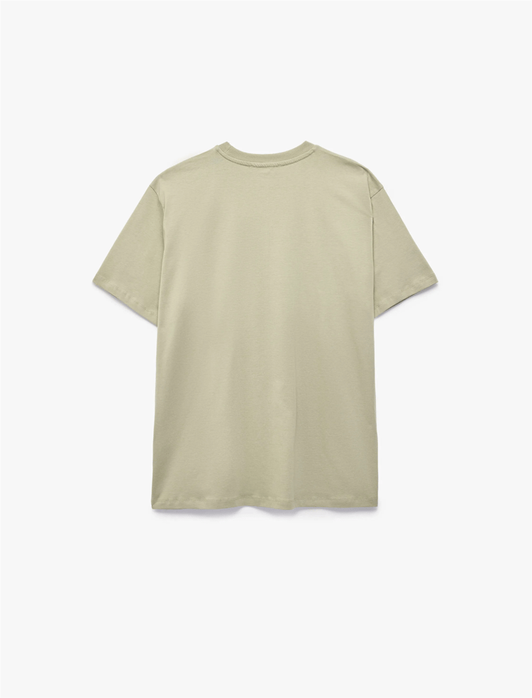 Koton 6Sam10005Mk 786 Yesıl Erkek Jersey Kısa Kollu Basıc T-Shırt