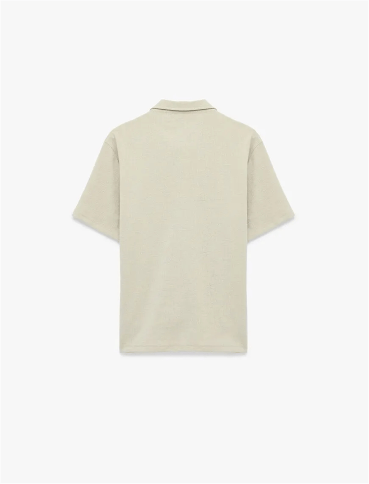 Koton 6Sam10006Mk 057 Bej Erkek Jersey Kısa Kollu Polo T-Shırt