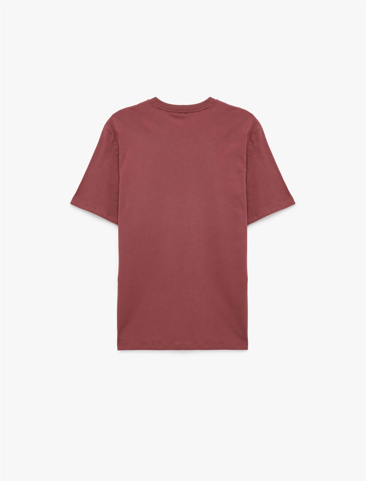 Koton 6Sam10017Mk 252 Pembe Erkek Jersey Kısa Kollu T-Shırt