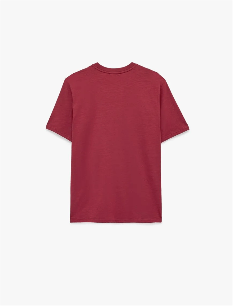 Koton 6SAM10020MK 457 Bordo Erkek Jersey Kısa Kollu T-Shırt