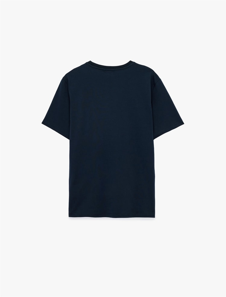 Koton 6Sam10034Mk 716 Lacıvert Erkek Jersey Kısa Kollu Basıc T-Shırt