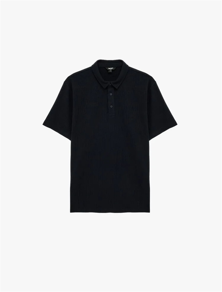 Koton 6Sam10071Mk 725 Lacıvert Erkek Jersey Kısa Kollu Polo T-Shırt