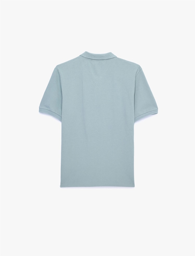 Koton 6Sam10293Mk 624 Mavı Erkek Jersey Kısa Kollu Polo T-Shırt