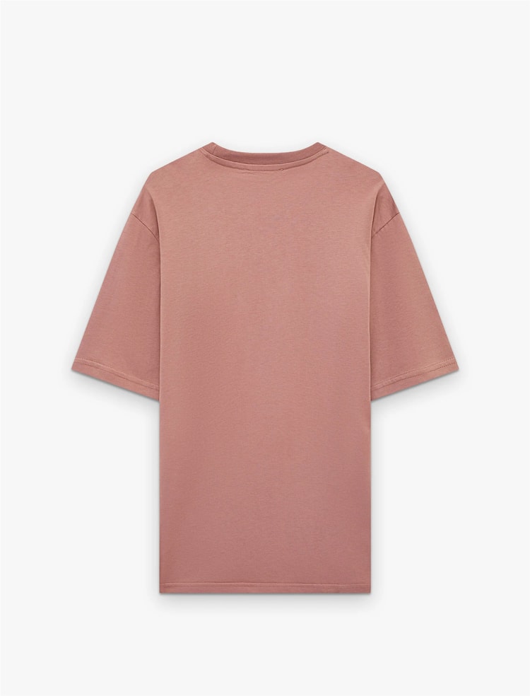 Koton 6Sam10332Mk 295 Pembe Erkek Jersey Kısa Kollu Basıc T-Shırt