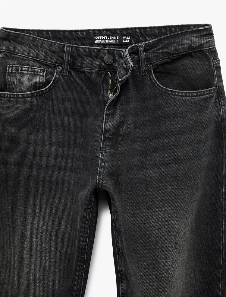Koton 6Sam40045Nd 999 Sıyah Erkek Denım Pantolon