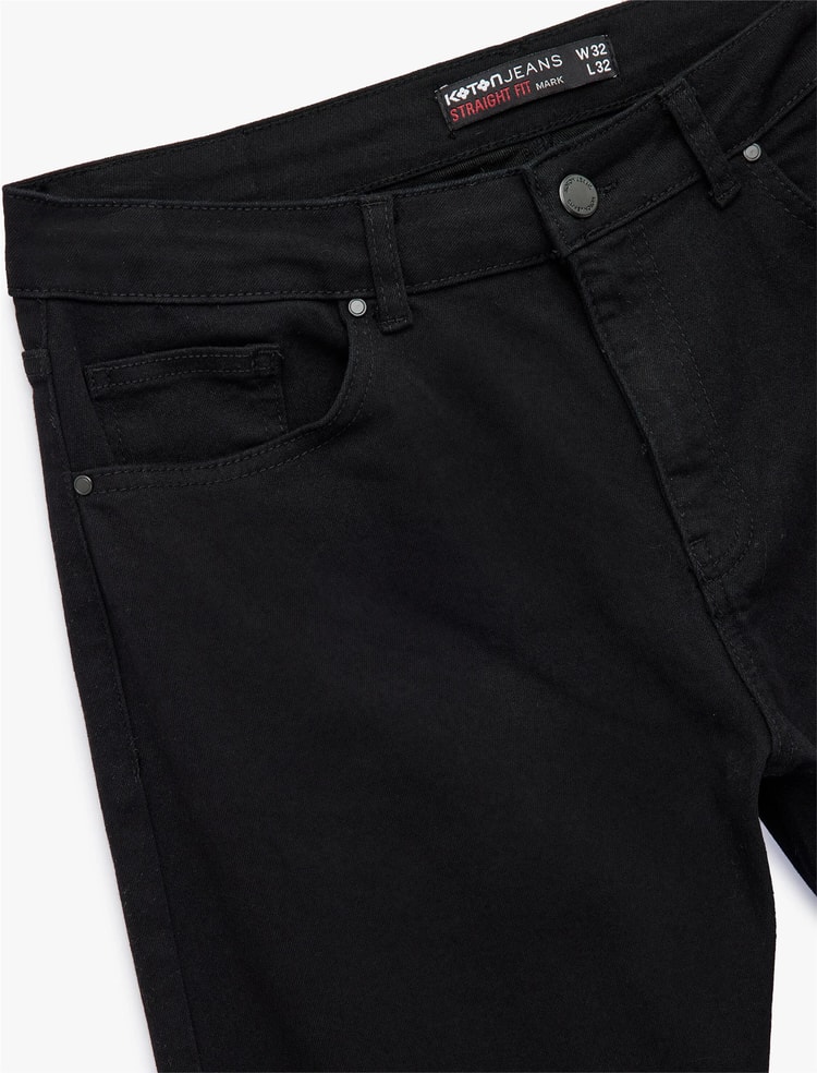 KOTON 6WAM40024ND 999 SIYAH ERKEK PAMUK DENIM PANTOLON