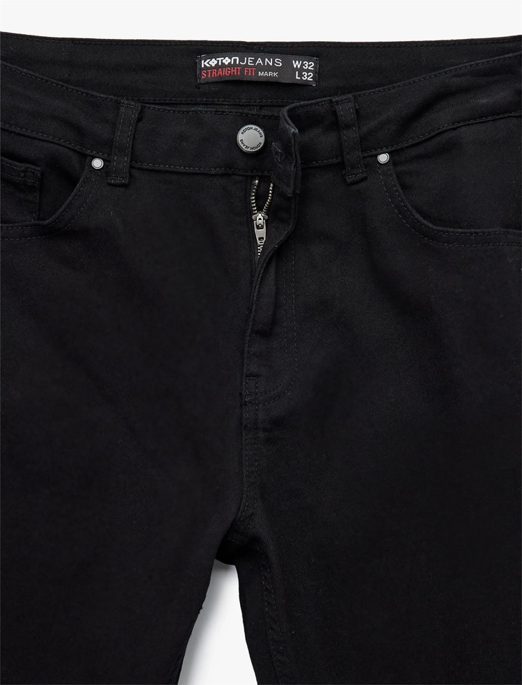 KOTON 6WAM40024ND 999 SIYAH ERKEK PAMUK DENIM PANTOLON