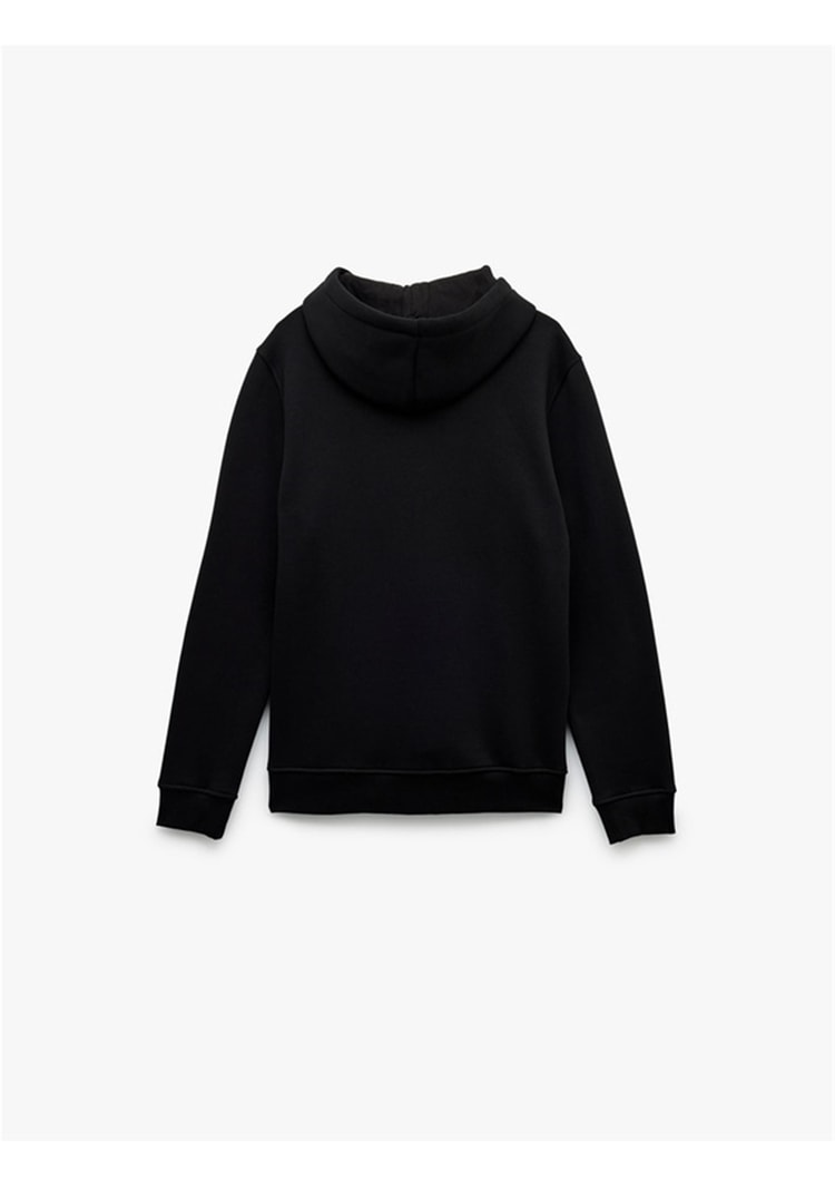Koton 6Wam70015Mk 999 Sıyah Erkek Pamuk Jersey Sweatshırt