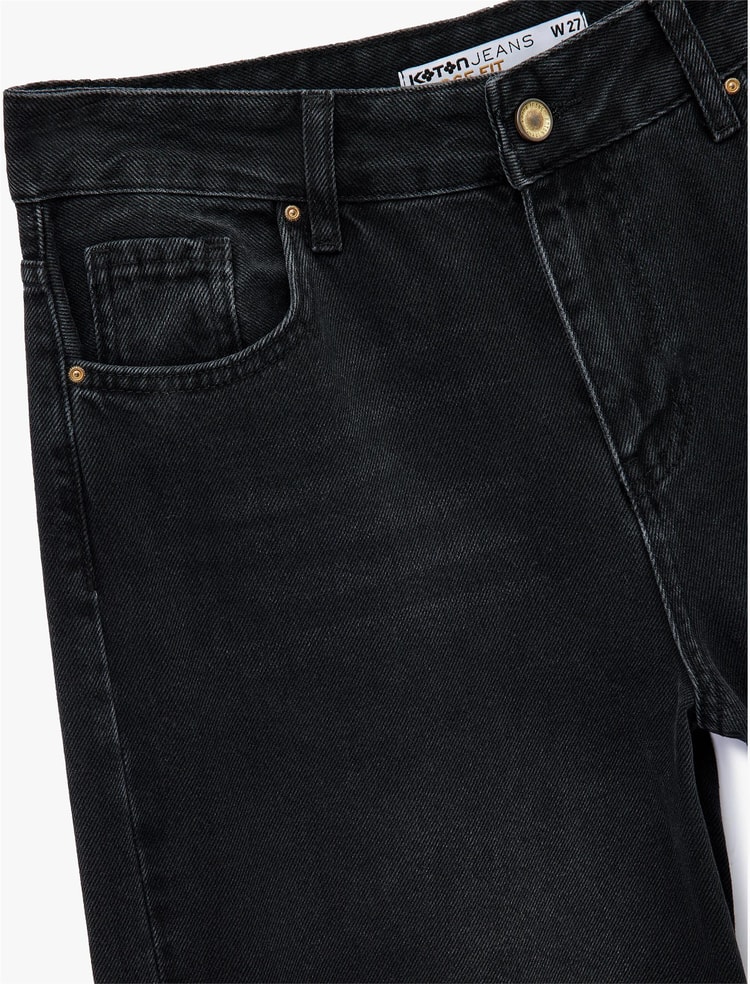 Koton K26 6Wal40011Md Blk Sıyah Kadın Pamuk Denım Pantolon