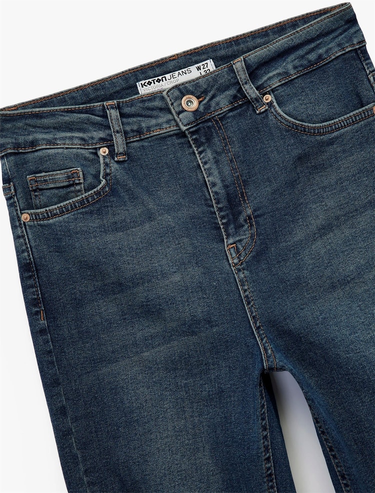 Koton K26 6Wal40035Md Mıd Orta Indıgo Kadın Denım Pantolon