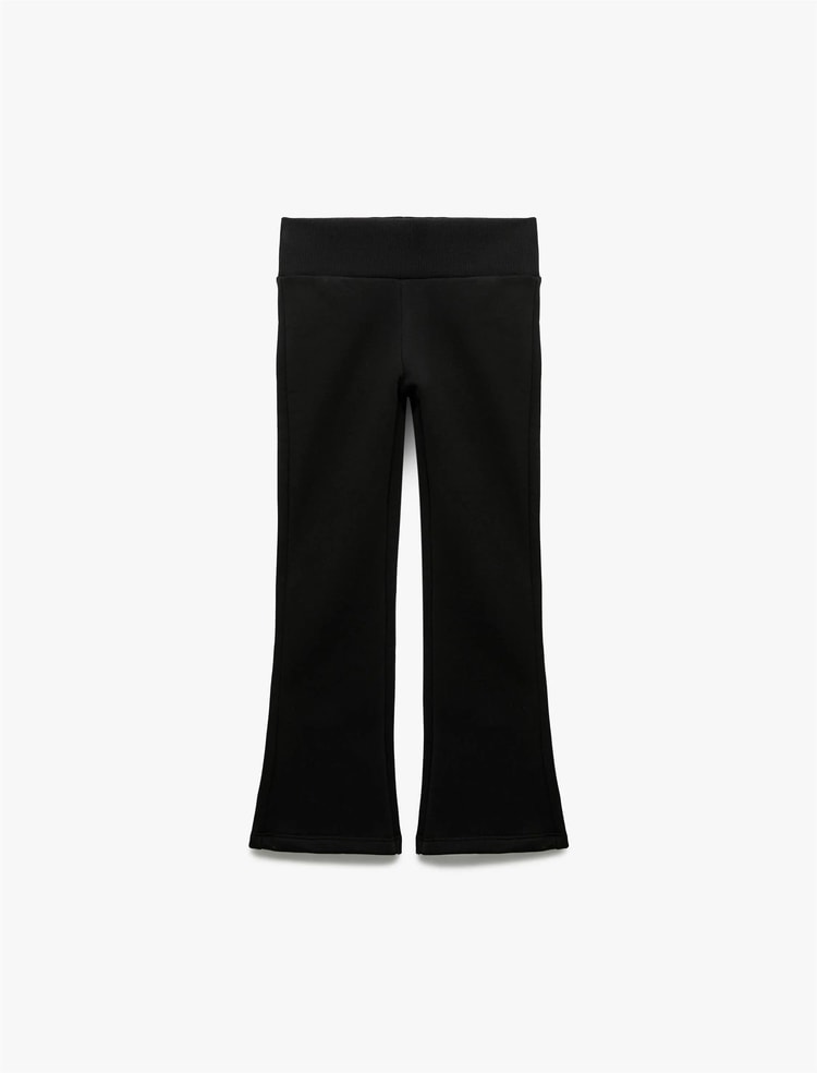 Koton K26 6Wkg40097Ak 999 Sıyah Kız Cocuk Pamuk Jersey Pantolon