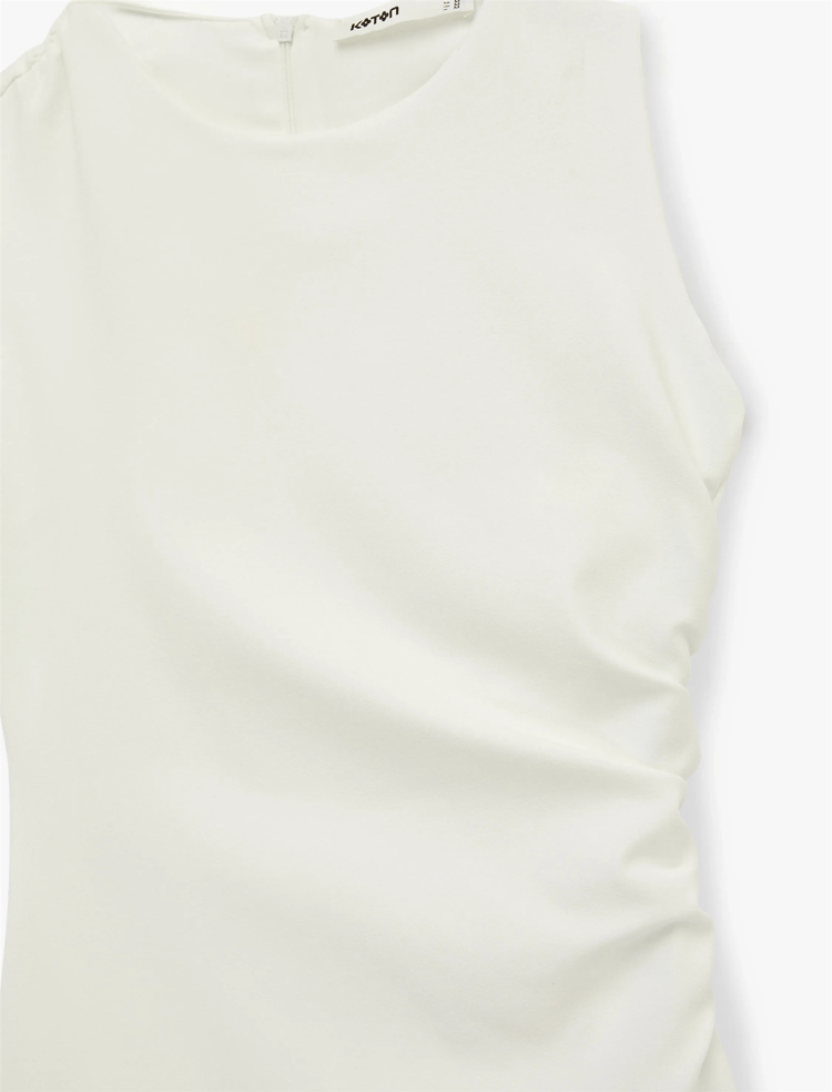 Koton Y26 6Sak80001Pk 000 Beyaz Kadın Jersey Elbise