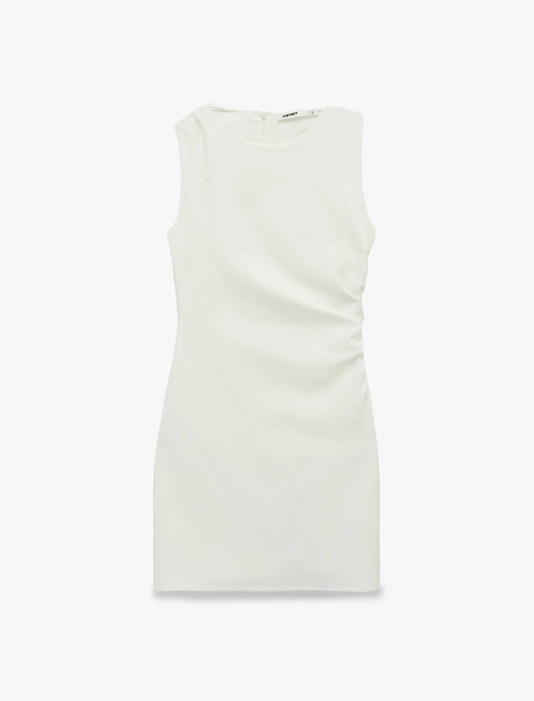 Koton Y26 6Sak80001Pk 000 Beyaz Kadın Jersey Elbise