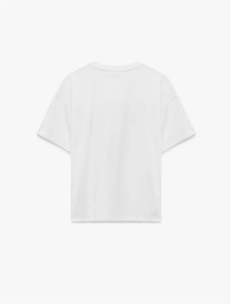 Koton Y26 6Sal10002Ik 010 Ekru Kadın Jersey Kısa Kol T-Shirt