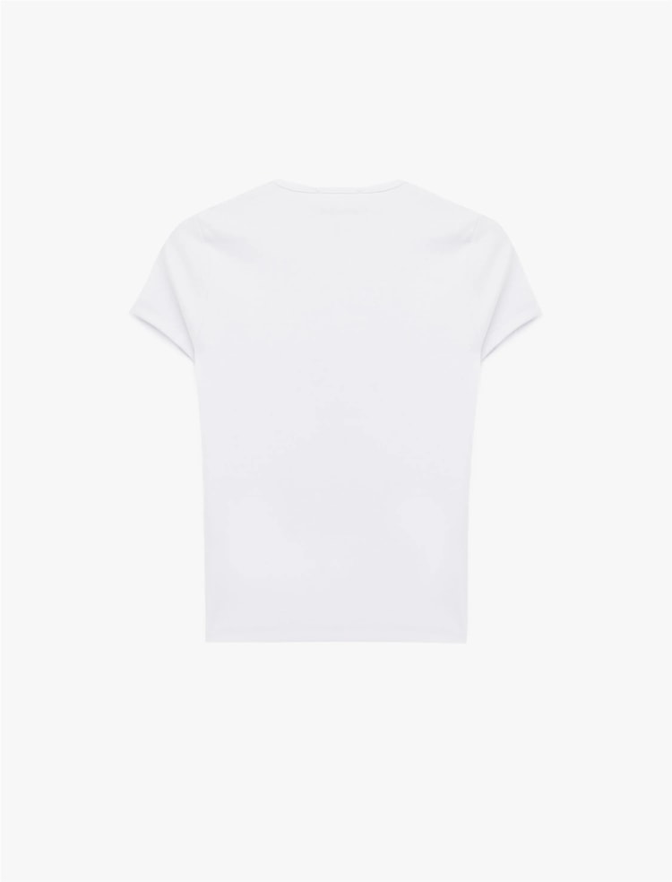 Koton Y26 6Sal10003Ik 010 Ekru Kadın Jersey Kısa Kol T-Shirt