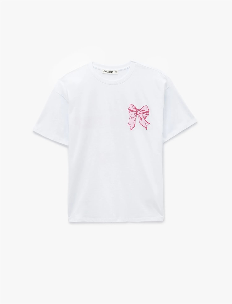 Koton Y26 6Sal10046Ik 010 Ekru Kadın Jersey Kısa Kol T-Shirt
