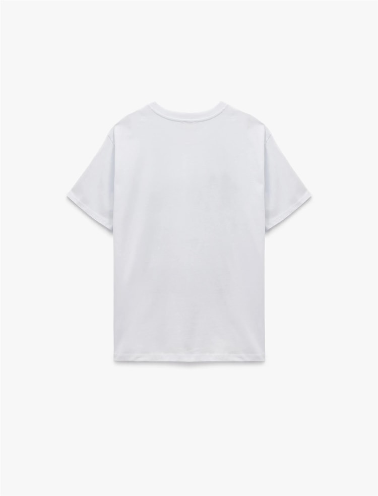 Koton Y26 6Sal10077Ik 010 Ekru Kadın Jersey Kısa Kol T-Shirt